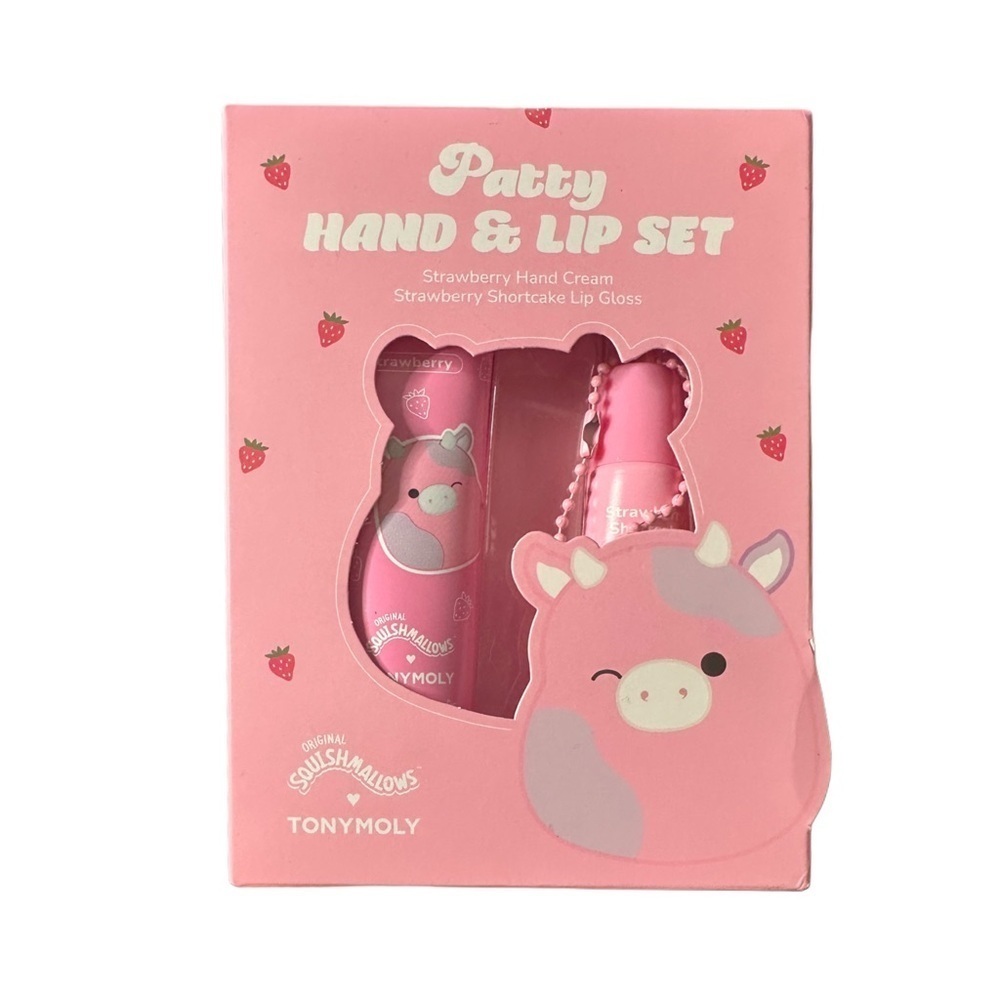 5/$25 😻 Squishmallows Patty the Cow Hand & Lip Set